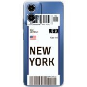 Прозрачный чехол BoxFace Motorola G34 Ticket New York