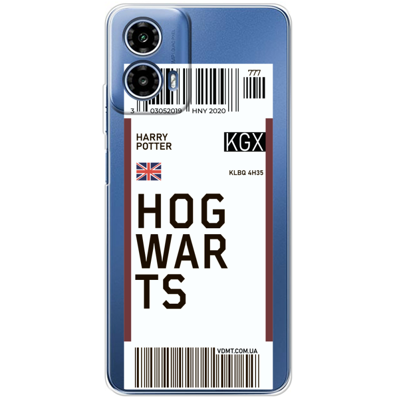 Прозрачный чехол BoxFace Motorola G34 Ticket Hogwarts