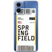 Прозрачный чехол BoxFace Motorola G34 Ticket Springfield