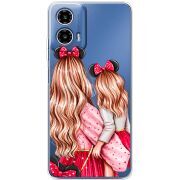 Прозрачный чехол BoxFace Motorola G34 Mouse Girls