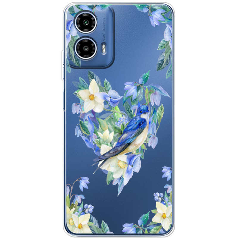 Прозрачный чехол BoxFace Motorola G34 Spring Bird