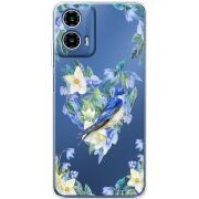 Прозрачный чехол BoxFace Motorola G34 Spring Bird