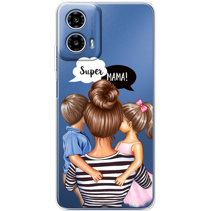 Прозрачный чехол BoxFace Motorola G34 Super Mama