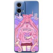 Прозрачный чехол BoxFace Motorola G34 Wiked Lady