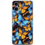 Прозрачный чехол BoxFace Motorola G34 Butterfly Morpho