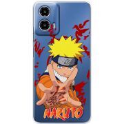 Прозрачный чехол BoxFace Motorola G34 Naruto