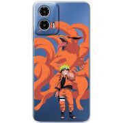 Прозрачный чехол BoxFace Motorola G34 Naruto and Kurama