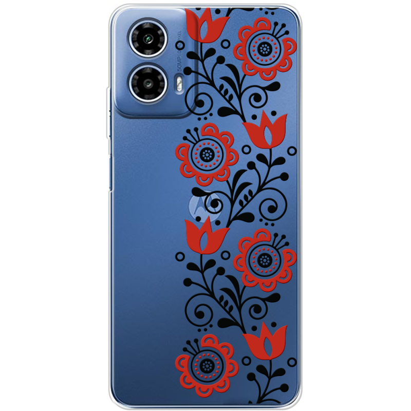 Прозрачный чехол BoxFace Motorola G34 Ethno Ornament