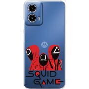 Прозрачный чехол BoxFace Motorola G34 siquid game люди в красном