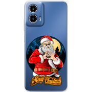 Прозрачный чехол BoxFace Motorola G34 Cool Santa