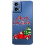 Прозрачный чехол BoxFace Motorola G34 Holiday Car