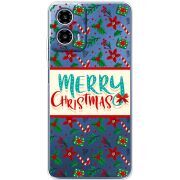 Прозрачный чехол BoxFace Motorola G34 Vintage Christmas Pattern