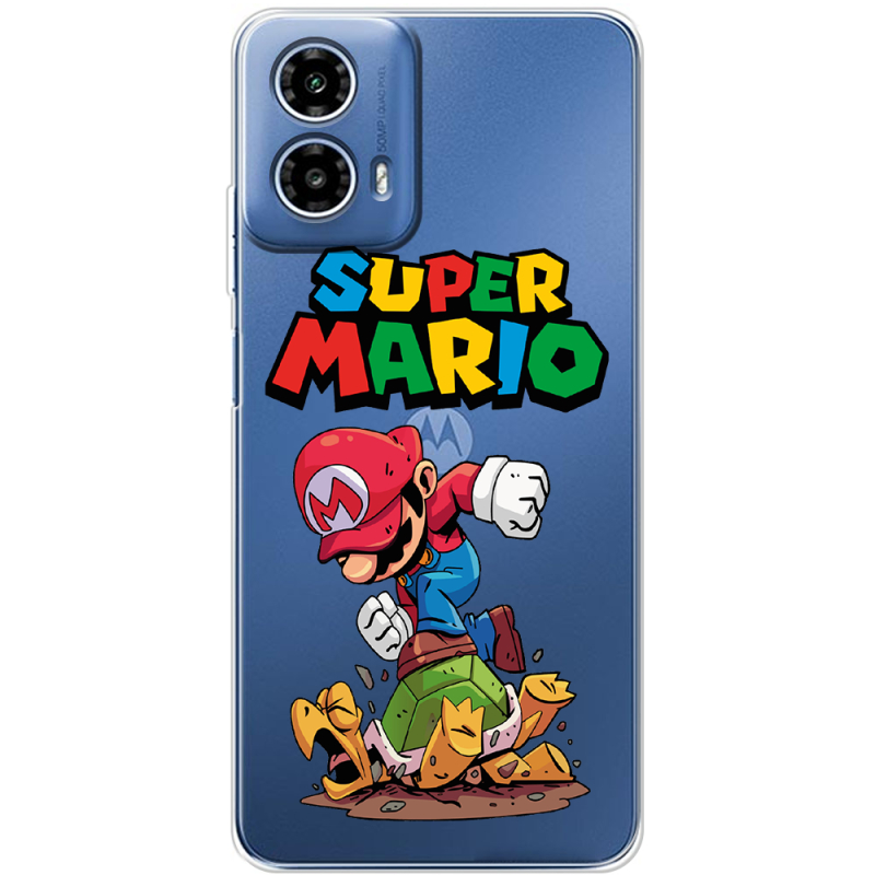 Прозрачный чехол BoxFace Motorola G34 Super Mario