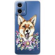 Прозрачный чехол BoxFace Motorola G34 Winking Fox