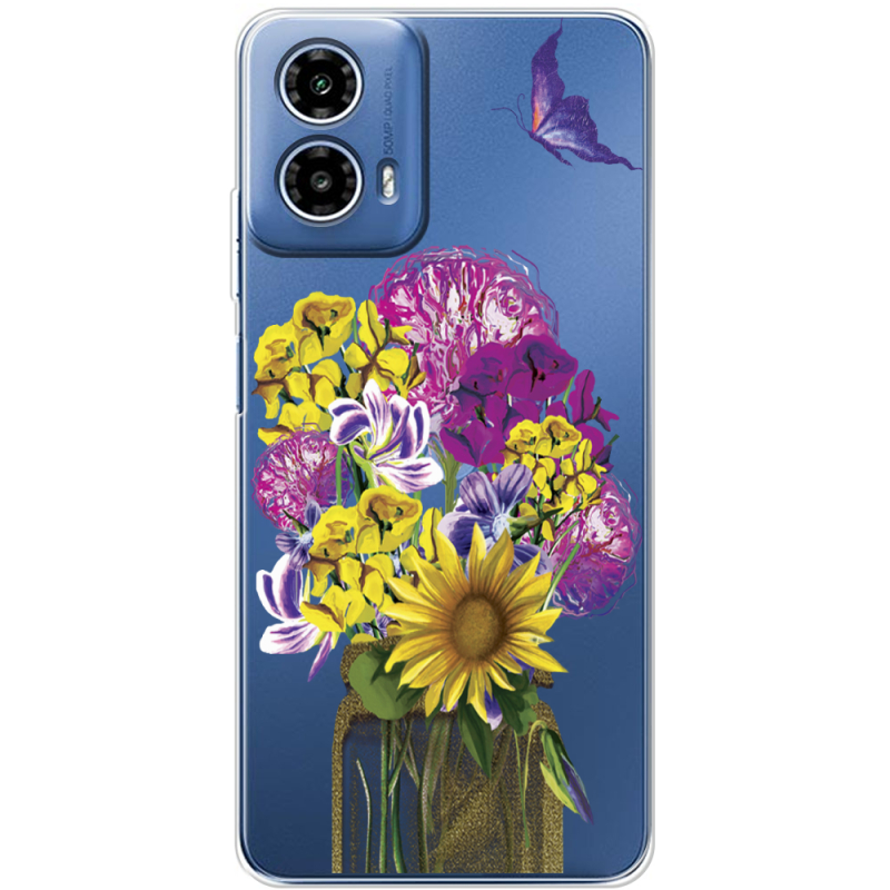 Прозрачный чехол BoxFace Motorola G34 My Bouquet