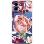 Прозрачный чехол BoxFace Motorola G34 Rose