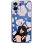 Прозрачный чехол BoxFace Motorola G34 Meow