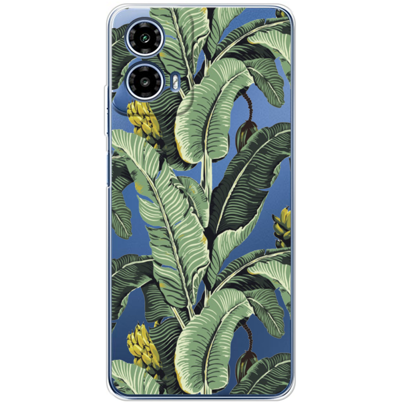 Прозрачный чехол BoxFace Motorola G34 Banana Leaves