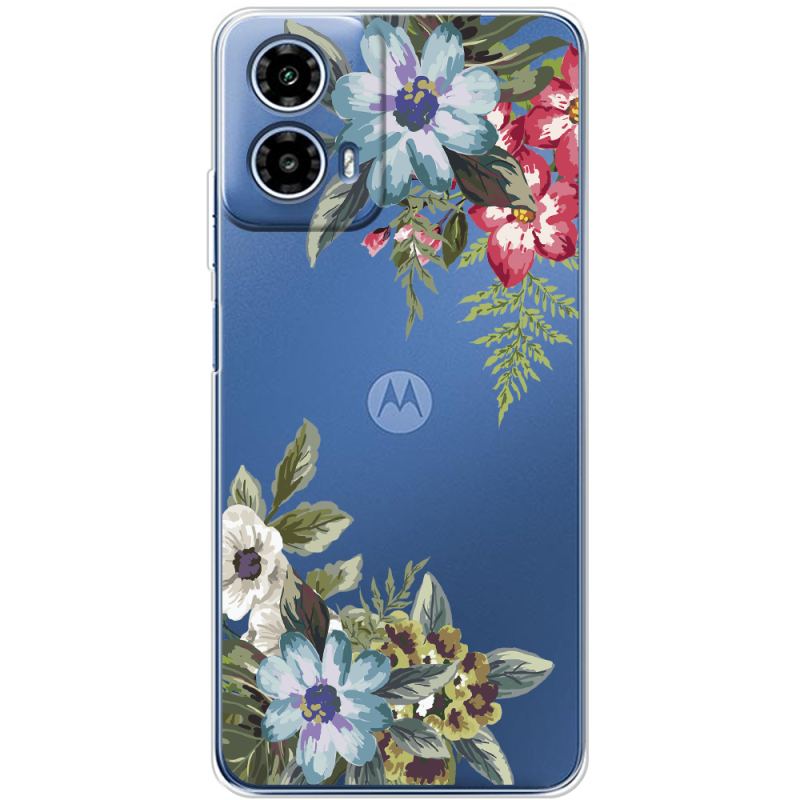 Прозрачный чехол BoxFace Motorola G34 Floral