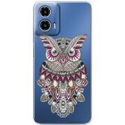 Чехол со стразами Motorola G34 Owl