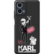 Черный чехол BoxFace Motorola G34 For Karl