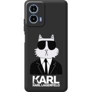 Черный чехол BoxFace Motorola G34 Cat in Black