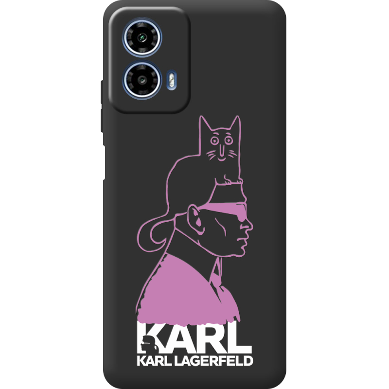 Черный чехол BoxFace Motorola G34 Pink Karl