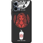 Черный чехол BoxFace Motorola G34 RedWhite Coffee