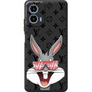 Черный чехол BoxFace Motorola G34 looney bunny