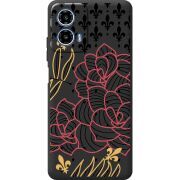 Черный чехол BoxFace Motorola G34 FranceFlowers