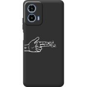 Черный чехол BoxFace Motorola G34 Pew Pew