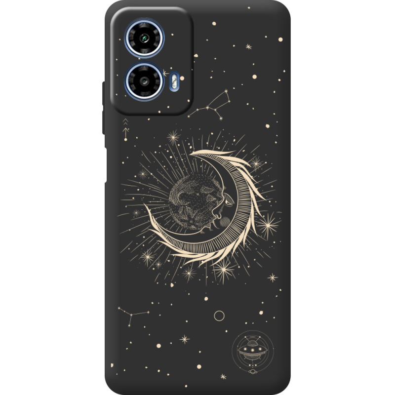 Черный чехол BoxFace Motorola G34 Moon