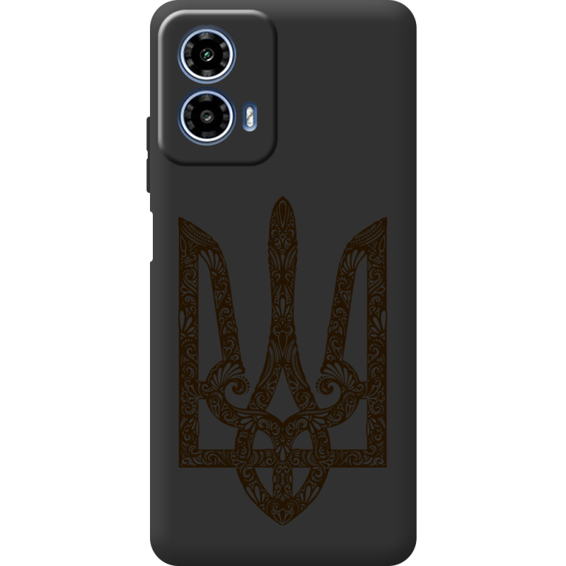 Черный чехол BoxFace Motorola G34 Ukrainian Trident