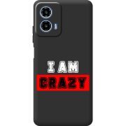 Черный чехол BoxFace Motorola G34 I'm Crazy