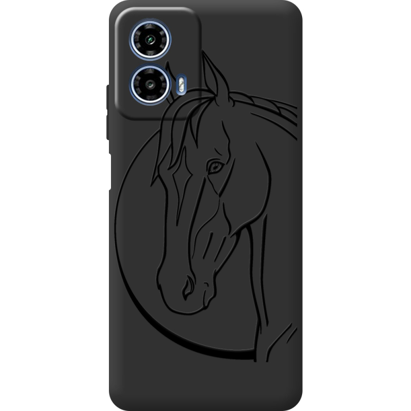 Черный чехол BoxFace Motorola G34 Horse