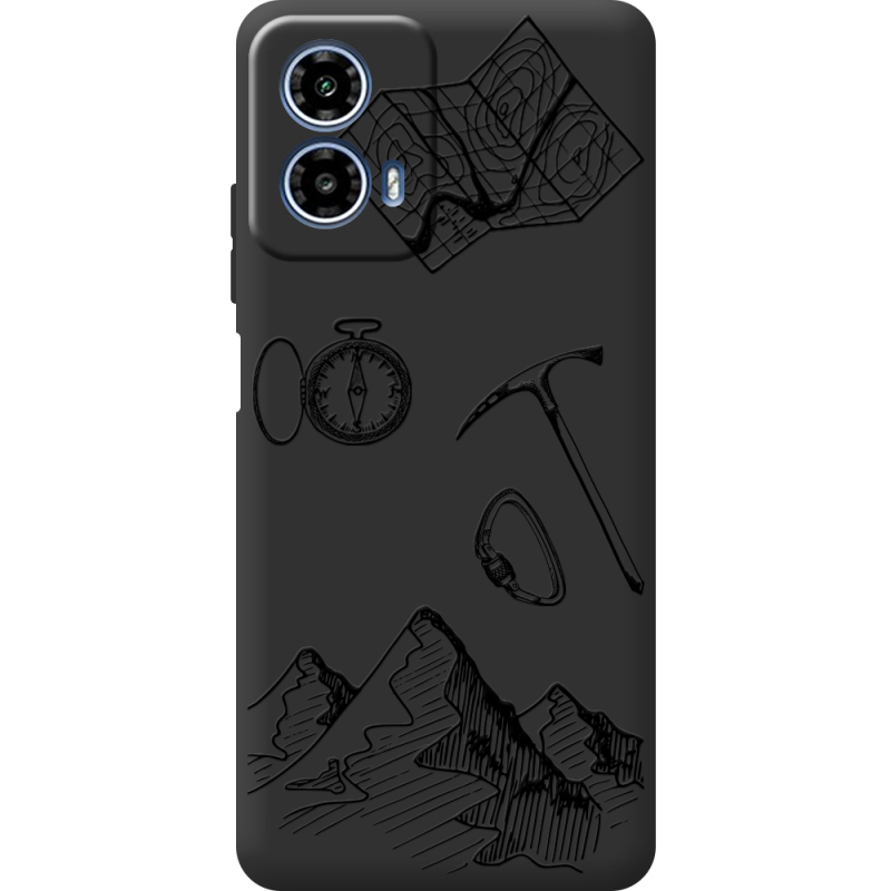 Черный чехол BoxFace Motorola G34 Mountains