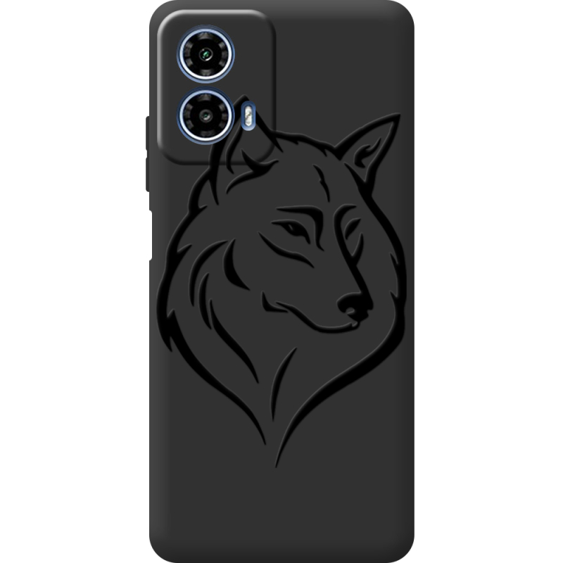 Черный чехол BoxFace Motorola G34 Wolf