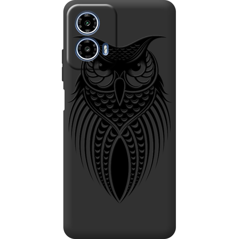 Черный чехол BoxFace Motorola G34 Owl