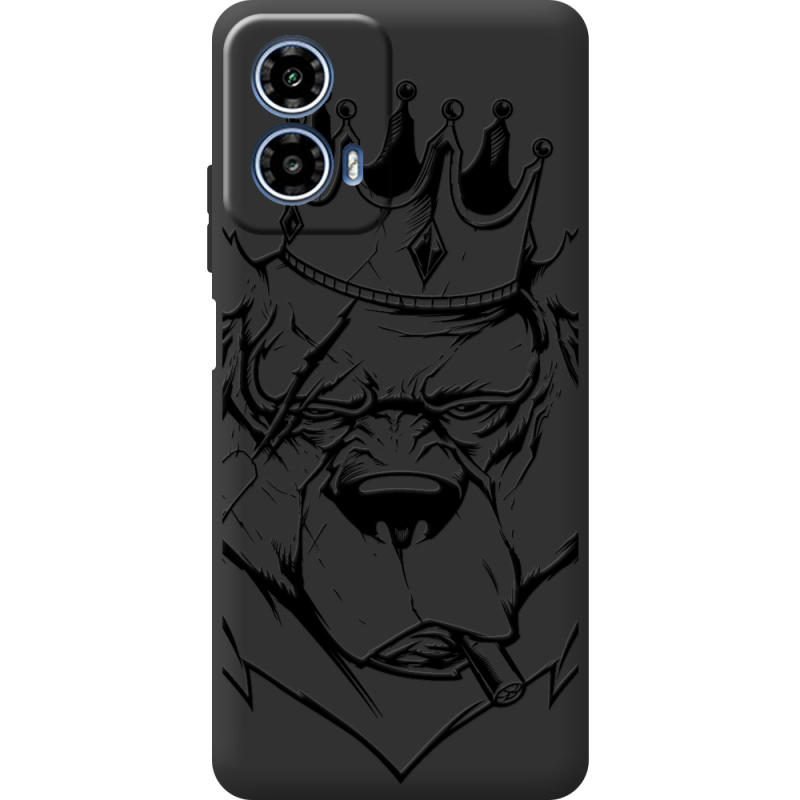 Черный чехол BoxFace Motorola G34 Bear King