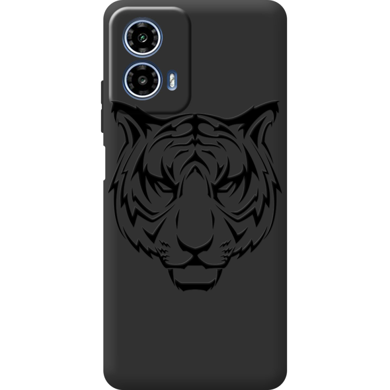 Черный чехол BoxFace Motorola G34 Tiger