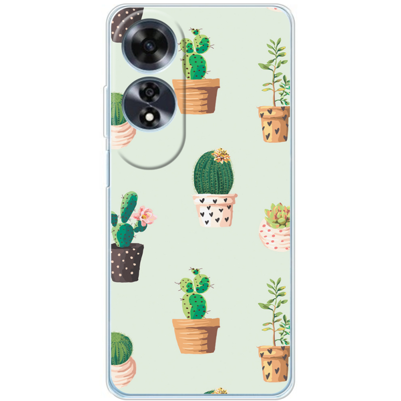 Чехол BoxFace OPPO A60 L-green Cacti