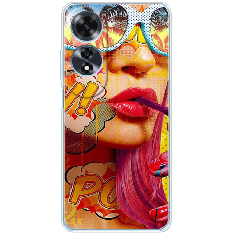 Чехол BoxFace OPPO A60 Yellow Girl Pop Art