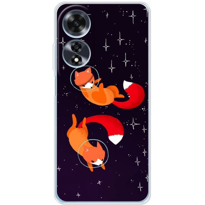 Чехол BoxFace OPPO A60 Fox-Astronauts