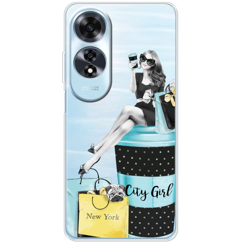 Прозрачный чехол BoxFace OPPO A60 City Girl