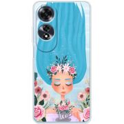 Прозрачный чехол BoxFace OPPO A60 Blue Hair