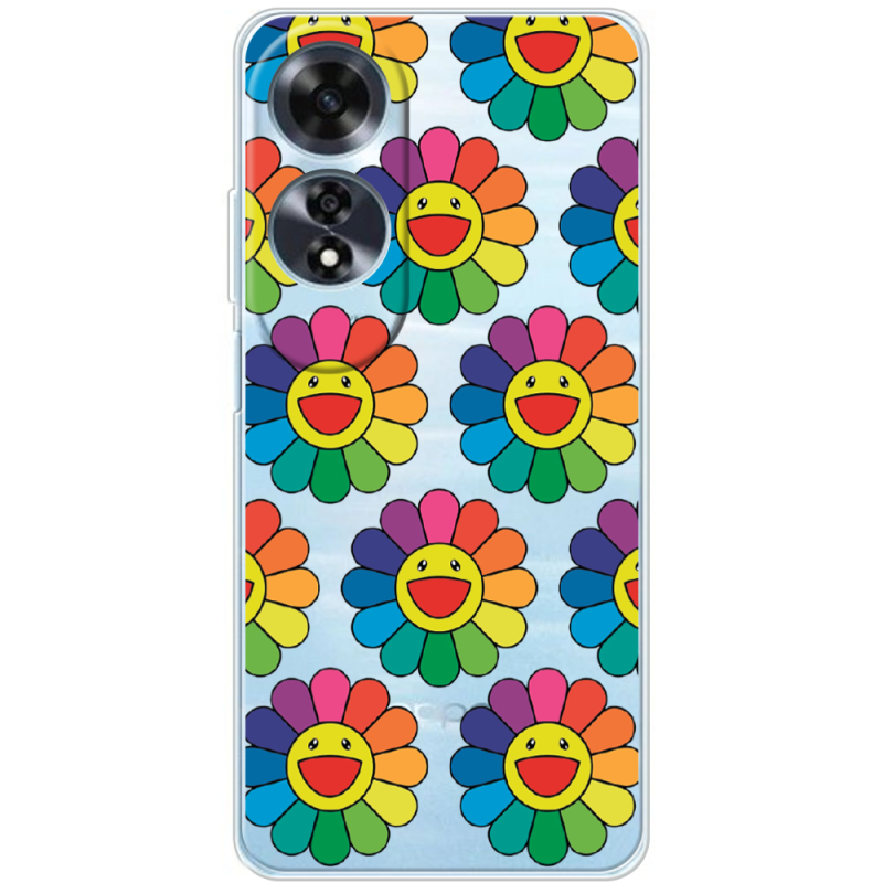 Прозрачный чехол BoxFace OPPO A60 Hippie Flowers