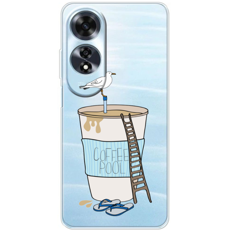 Прозрачный чехол BoxFace OPPO A60 Segull in Cofee Pool