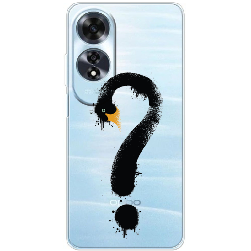 Прозрачный чехол BoxFace OPPO A60 Swan question