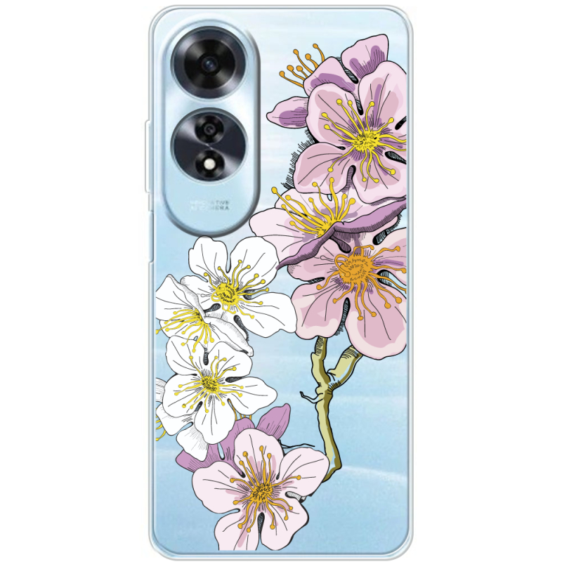 Прозрачный чехол BoxFace OPPO A60 Cherry Blossom