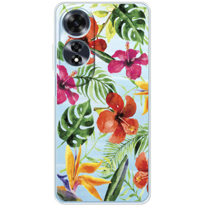 Прозрачный чехол BoxFace OPPO A60 Tropical Flowers